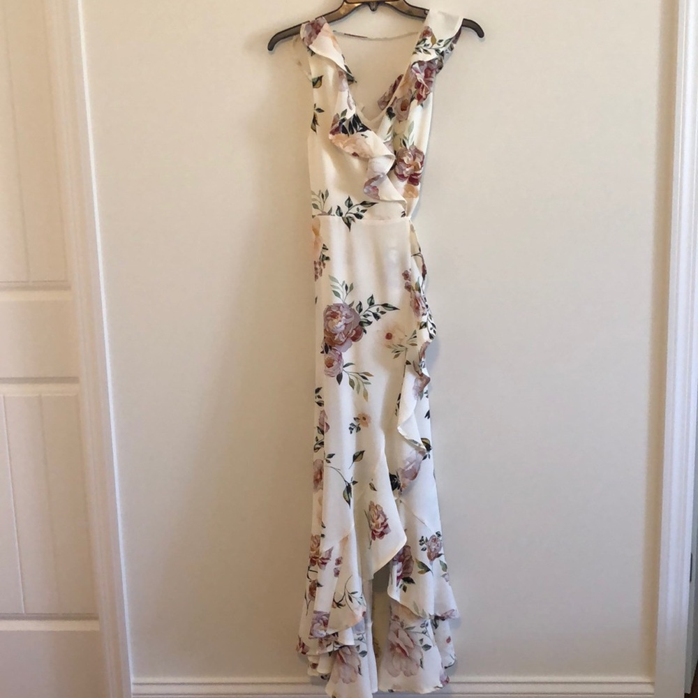 Leith Ruffle Wrap Maxi Dress xs/Garden Party print